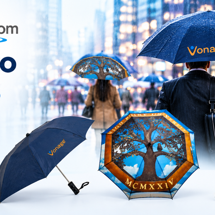 Custom logo umbrellas showcasing branded visibility, durability, and promotional exposure in rainy city settings.