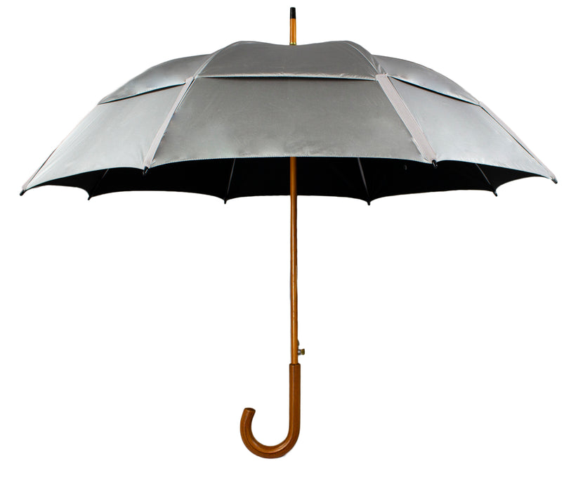 GustBuster - 48" classic auto open windproof umbrella with curved hardwood J-handle