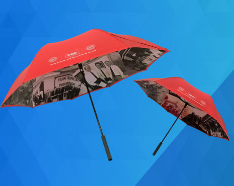 High-quality custom printed umbrellas for businesses and organizations
