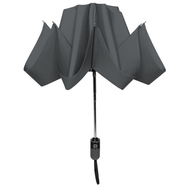 Shedrain reverse umbrella color charcoal partial closed