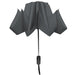 Shedrain reverse umbrella color charcoal partial closed