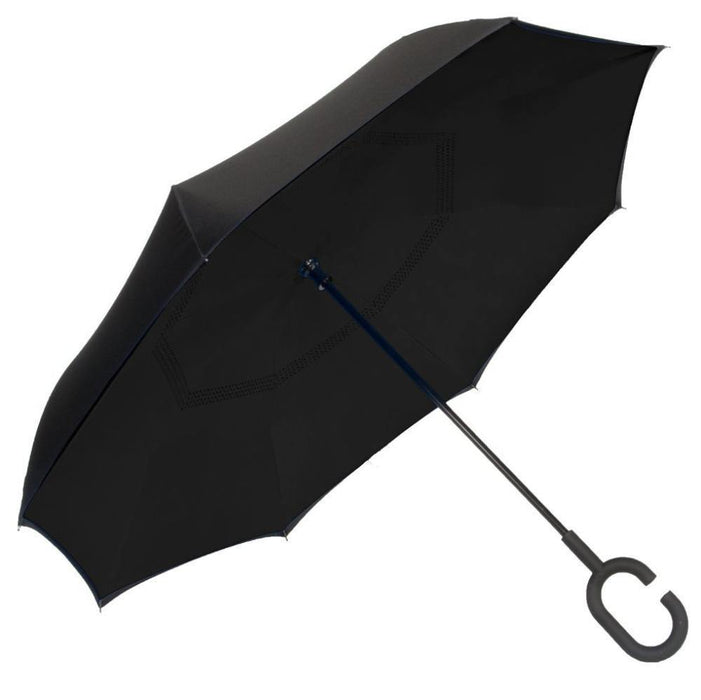 ShedRain - 48" Stick Reverse Umbrella - UnbelievaBrellaâ„¢ - Black